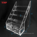 Stylish Design 5 Tiers Shelves Rack Clear Nail Polish Display Acrylic